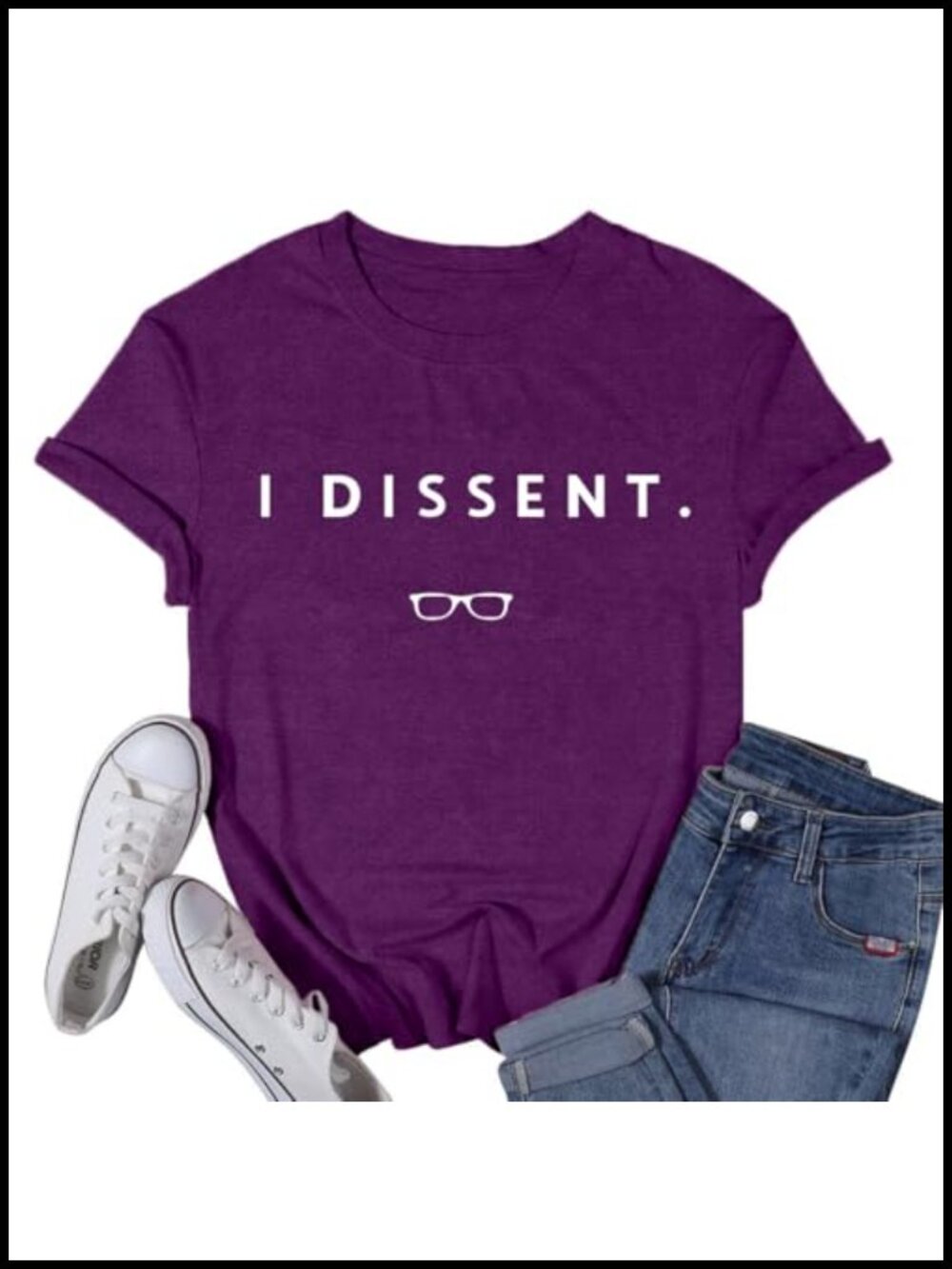 Womens I Dissent RBG T-Shirt Crew Neck Short Sleeve Graphic Tee